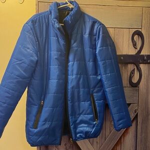 Blue Quilted Men's or Women’s Jacket-NEVER WORN
